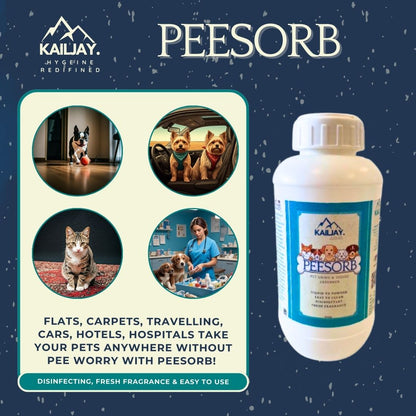 Kailjay, peeSORB Pet Pee Absorber(900G), Liquid To Gel, Easy To Clean, Disinfectant, Fresh Fragrance