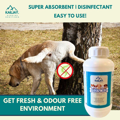 Kailjay, peeSORB Pet Pee Absorber(900G), Liquid To Gel, Easy To Clean, Disinfectant, Fresh Fragrance