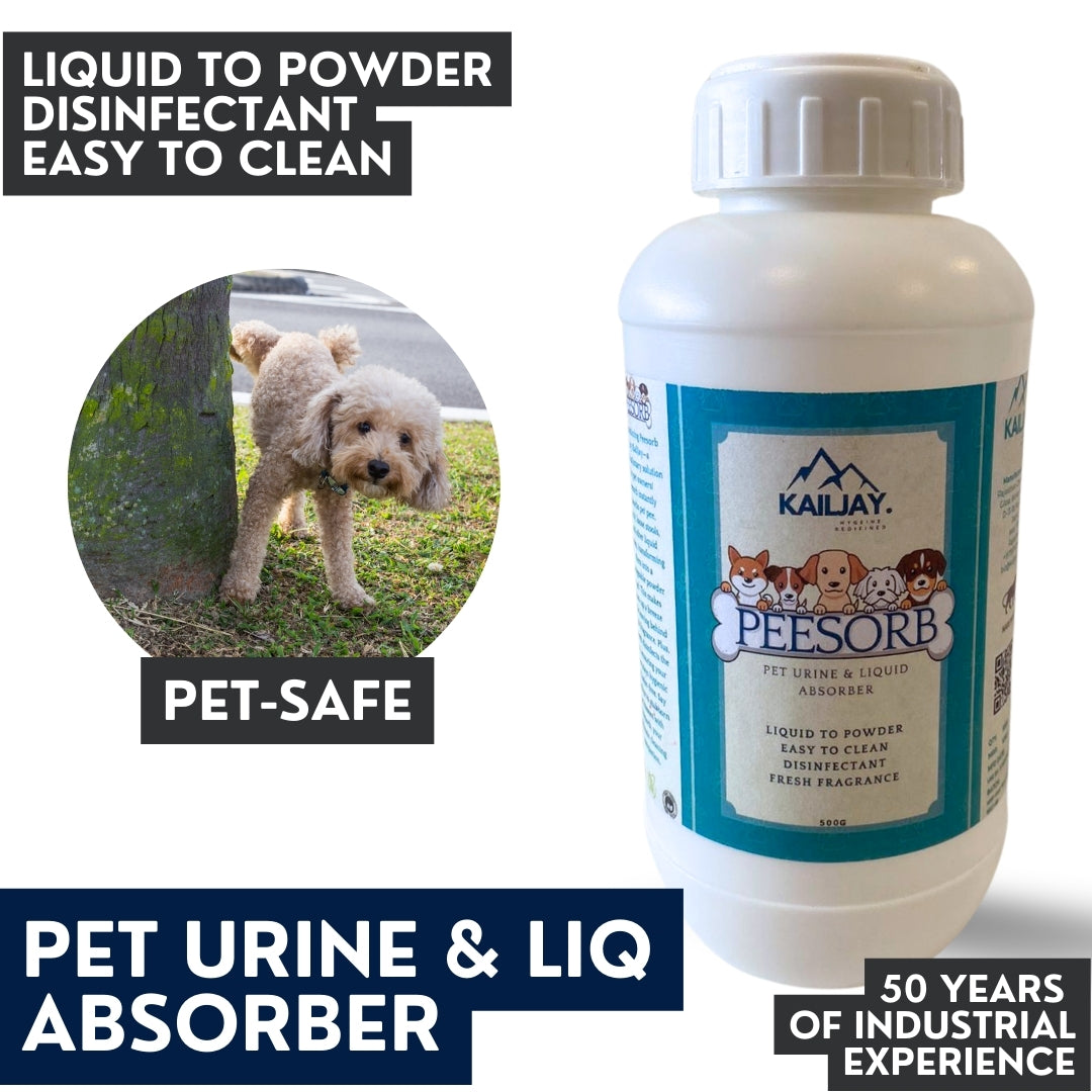 Kailjay, peeSORB Pet Pee Absorber(900G), Liquid To Gel, Easy To Clean, Disinfectant, Fresh Fragrance