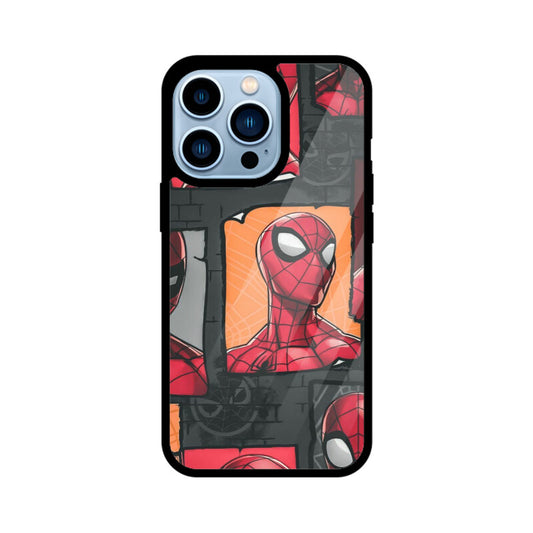 Spiderman's Premium Grade Glass back case/cover for iPhone