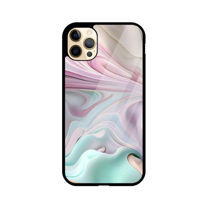 Abstract Paint Premium Glass Back Case/Cover for iPhone