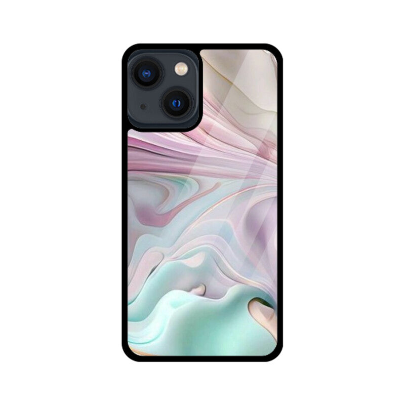 Abstract Paint Premium Glass Back Case/Cover for iPhone