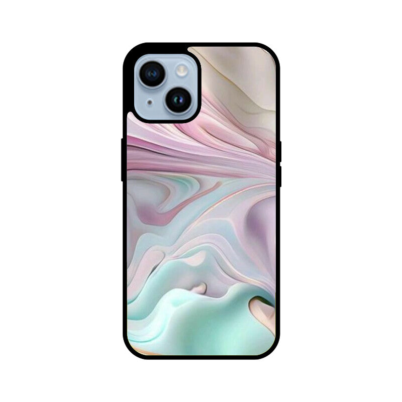 Abstract Paint Premium Glass Back Case/Cover for iPhone