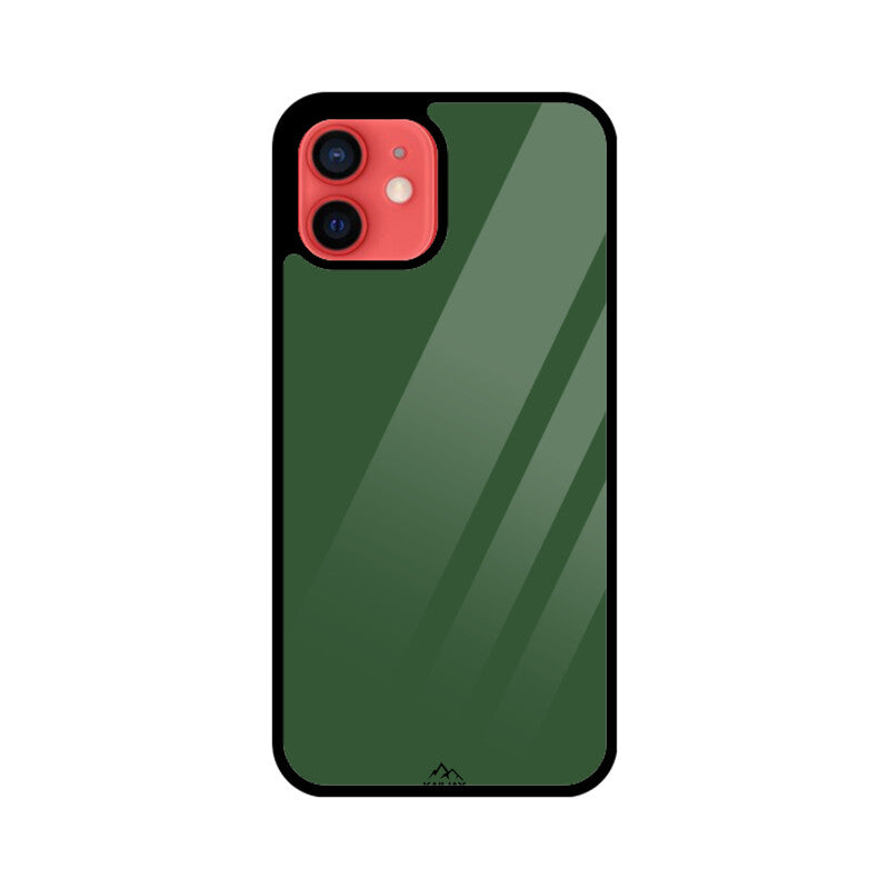 KailJay's Exclusive Premium Glass GREEN Back Case/Cover for iPhone