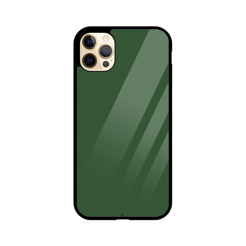 KailJay's Exclusive Premium Glass GREEN Back Case/Cover for iPhone