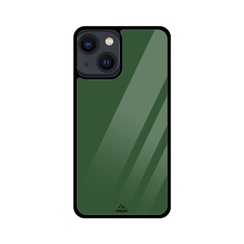 KailJay's Exclusive Premium Glass GREEN Back Case/Cover for iPhone