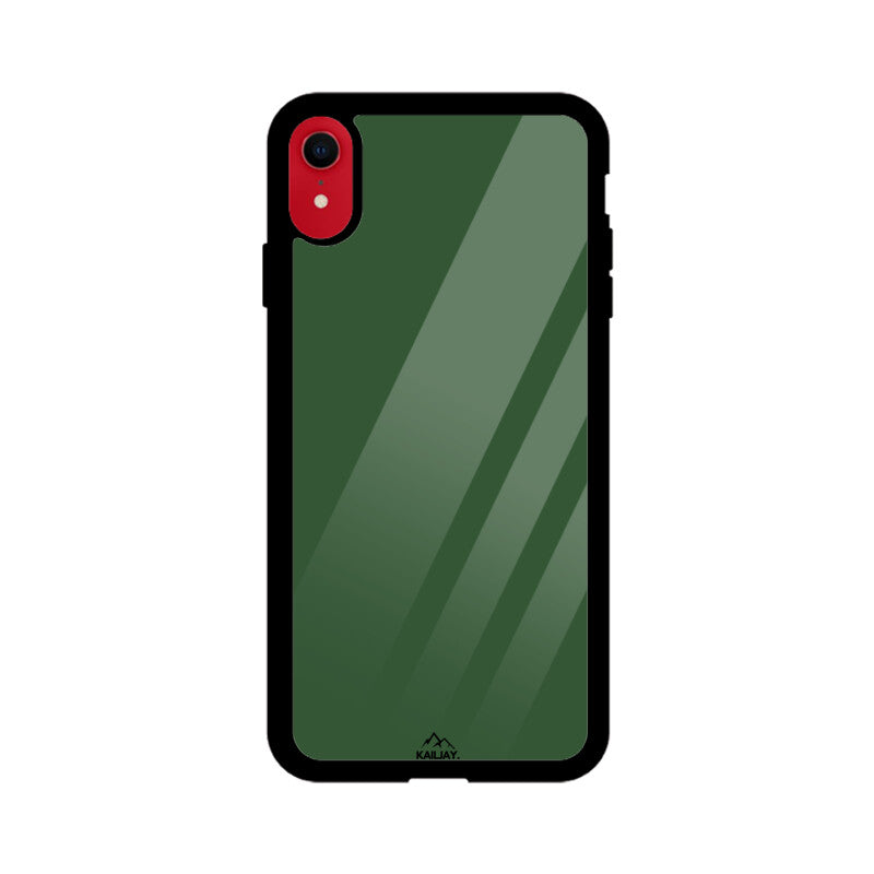 KailJay's Exclusive Premium Glass GREEN Back Case/Cover for iPhone