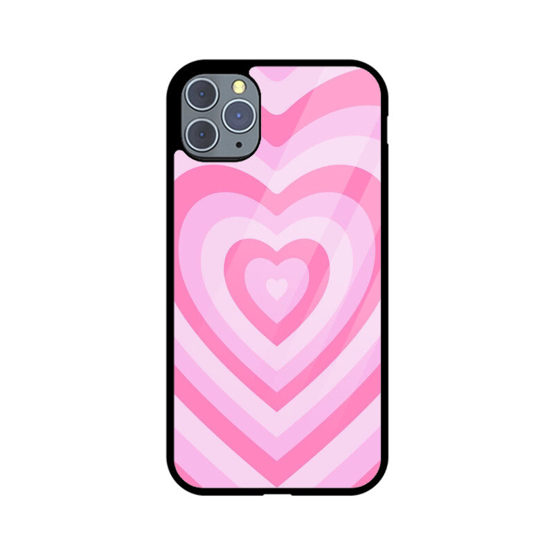 PowerPuff Girls Hearts Premium Grade Glass Back Case/Cover for iPhone