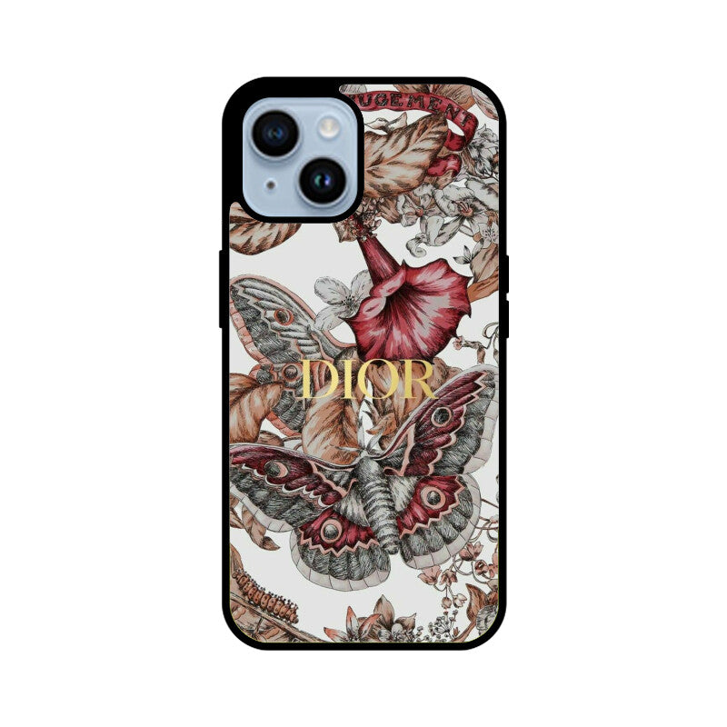 KailJay's Roses & Moths Premium Grade Glass Back Case/Cover for iPhone