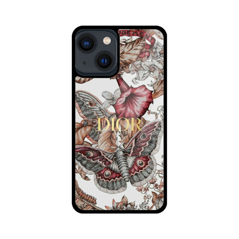 KailJay's Roses & Moths Premium Grade Glass Back Case/Cover for iPhone