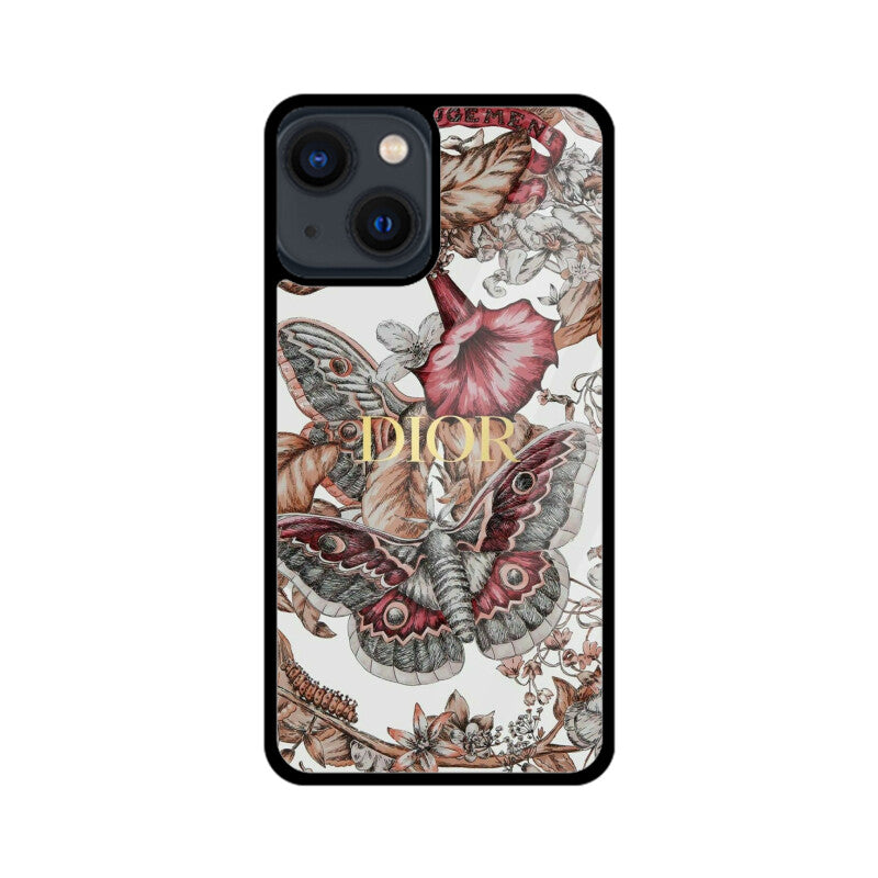 KailJay's Roses & Moths Premium Grade Glass Back Case/Cover for iPhone