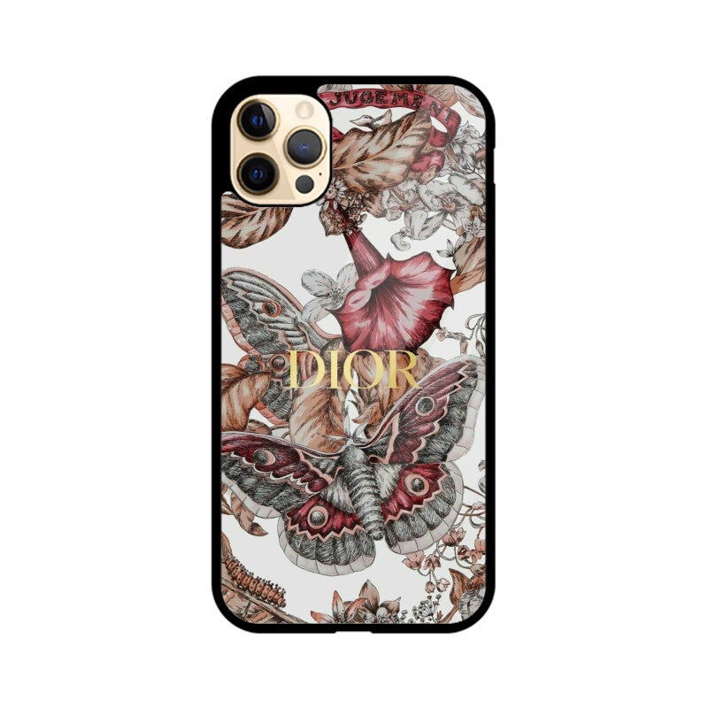 KailJay's Roses & Moths Premium Grade Glass Back Case/Cover for iPhone