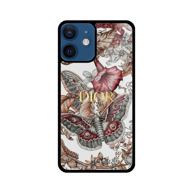 KailJay's Roses & Moths Premium Grade Glass Back Case/Cover for iPhone