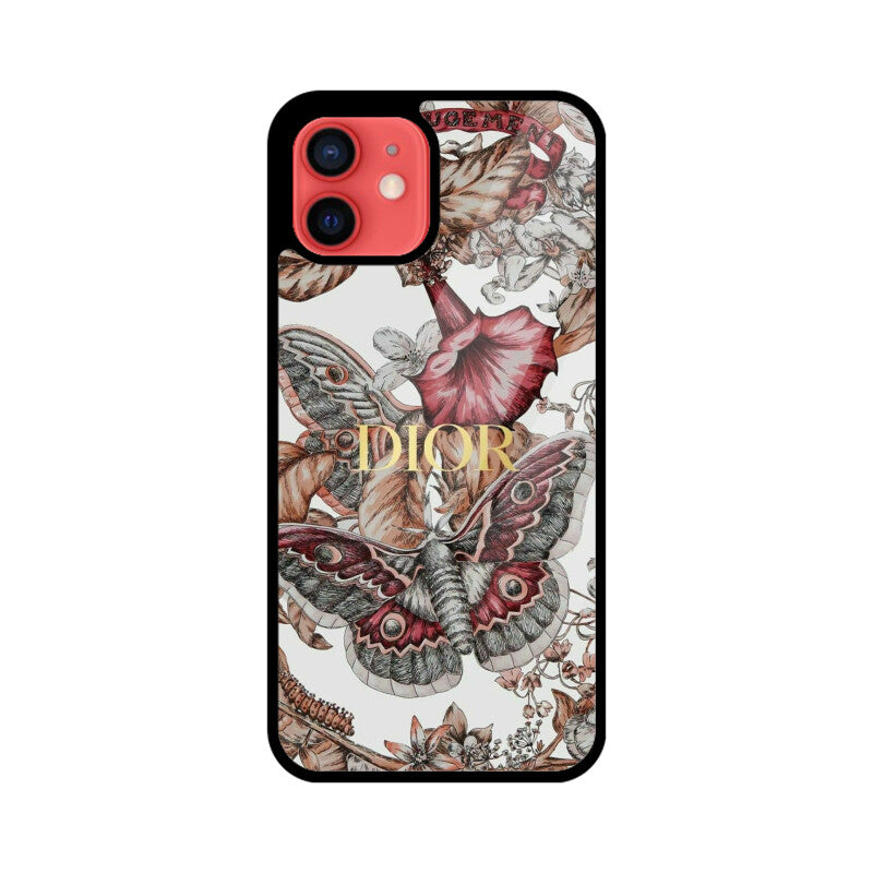 KailJay's Roses & Moths Premium Grade Glass Back Case/Cover for iPhone