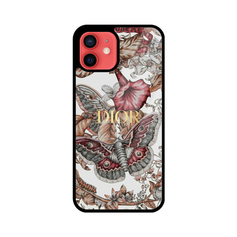 KailJay's Roses & Moths Premium Grade Glass Back Case/Cover for iPhone