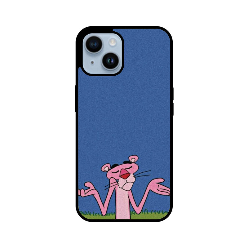 KailJay's Pink Panther Shrug Premium Grade Glass Back Case/Cover for iPhone