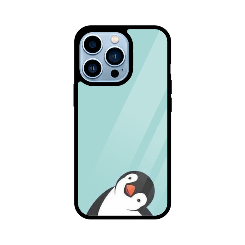 KailJay's Cute Penguin Premium Grade Glass Back Case/Cover for iPhone