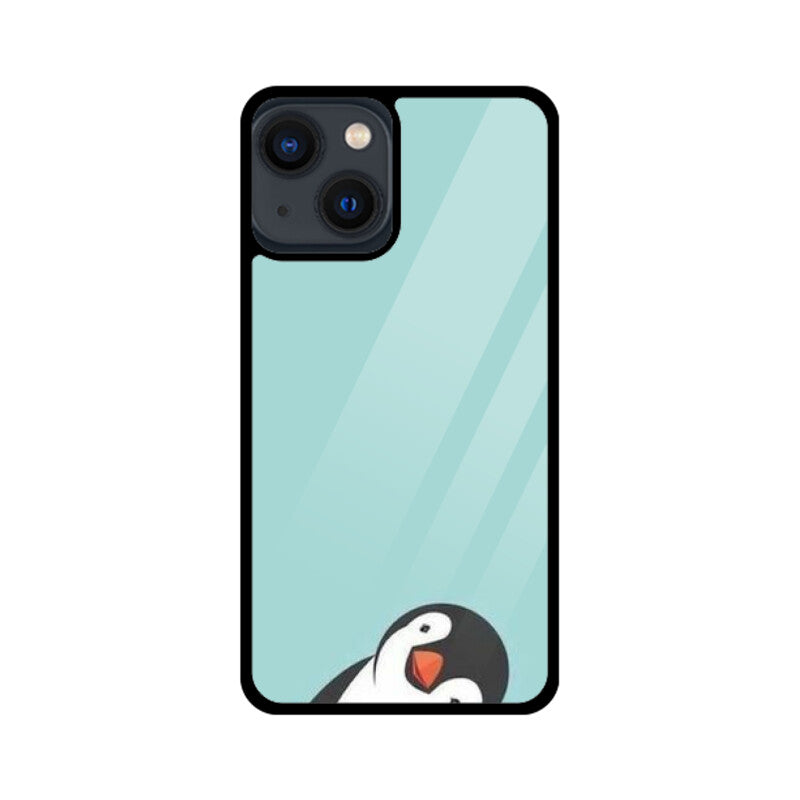 KailJay's Cute Penguin Premium Grade Glass Back Case/Cover for iPhone