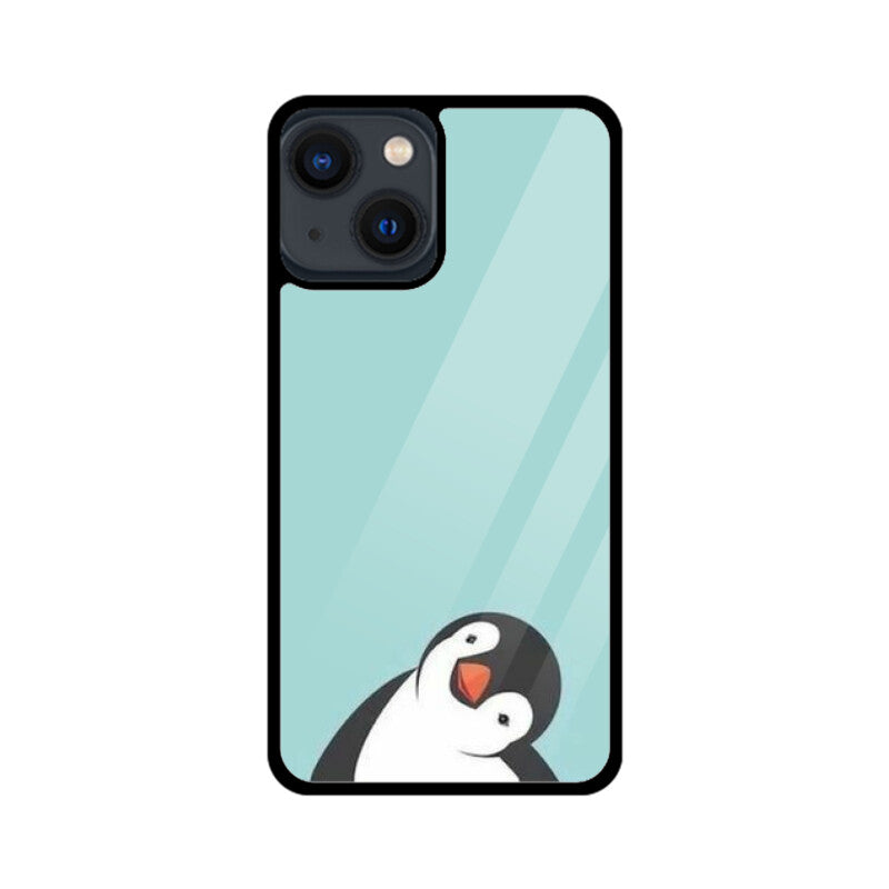 KailJay's Cute Penguin Premium Grade Glass Back Case/Cover for iPhone