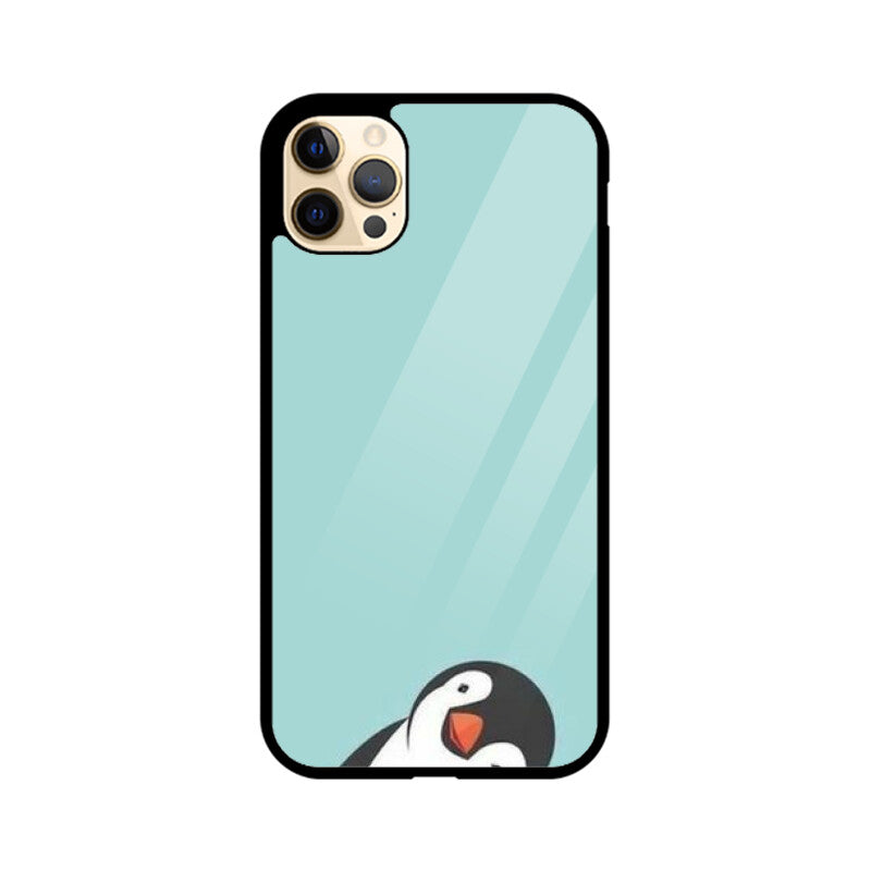 KailJay's Cute Penguin Premium Grade Glass Back Case/Cover for iPhone