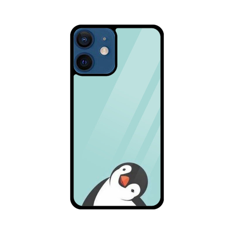 KailJay's Cute Penguin Premium Grade Glass Back Case/Cover for iPhone