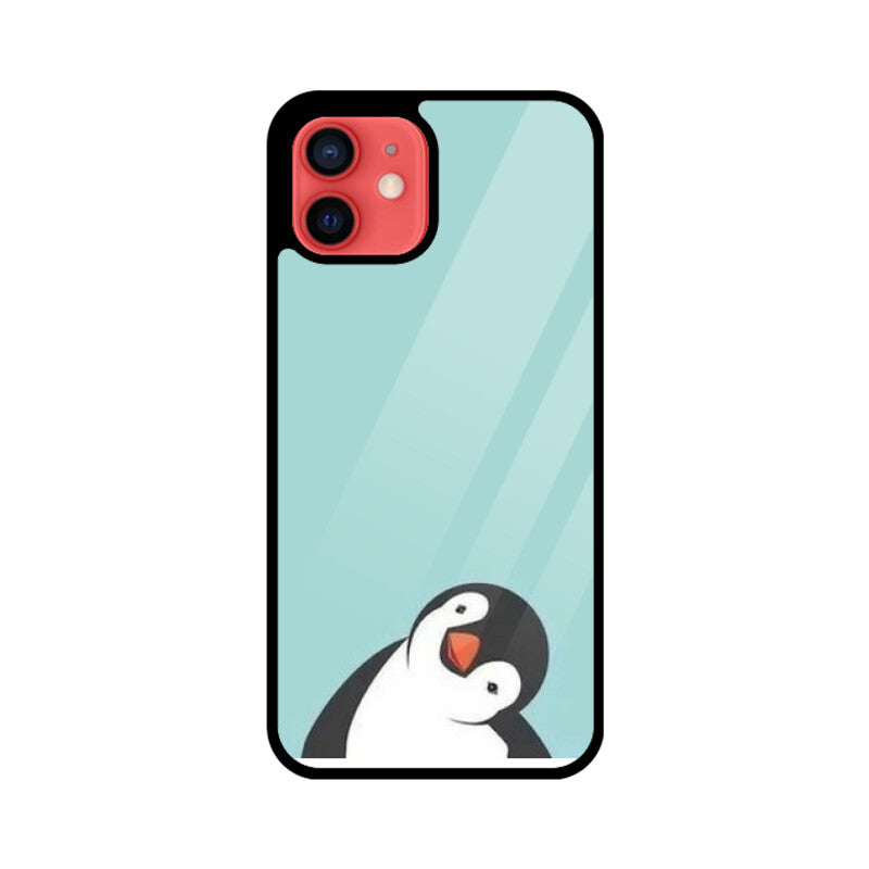 KailJay's Cute Penguin Premium Grade Glass Back Case/Cover for iPhone